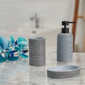 Resim AquaLuna Line 3'lü Banyo Aksesuar Seti 