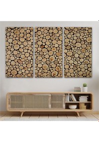 Resim Es10 -2560 Odun Kütükler Kanvas Tablo-5077 (35 x 50) 