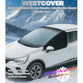 Resim WestCover Renault Talisman Siyah Kar-Buzlanma Önleyici Ön Cam Brandası,örtüsü 