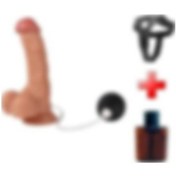 Resim Odins Shop Belden Bağlamalı Su Fışkırtmalı Vantuzlu Ten Dokulu 18 CM Penis 1289B 