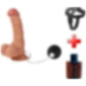 Resim Odins Shop Belden Bağlamalı Su Fışkırtmalı Vantuzlu Ten Dokulu 18 CM Penis 1289B 