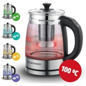 Resim ROHNSON Elektrikli su ısıtıcısı 2'si 1 arada, Rohnson R-7610, 2000W, 1,7 l, Cam, 5 SICAK AYARLAMA 