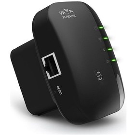 Resim Siyah Wifi Güçlendirici 300mbps - Ev/ofis İçin Kablosuz Sinyal Genişletici, Ap Modu Ve Ethernet Portu, Eu Şarj Adaptörü 