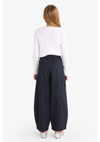 Resim Defacto Kız Çocuk Baggy Fit Charm Detaylı Geniş Paça Gabardin Pantolon G3250a825wnar215 Antrasit-ar215 