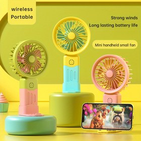 Resim Type-C Şarj Portlu Taşınabilir USB Fan, 3 Hız Ayarlı Mini Masa Fanı, Hava Sirkülatörü, Yazda Serin Kalma, Ev, Ofis, Dış Mekan, Seyahat, Kamp için Uygun 