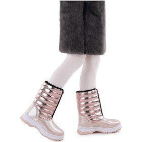 Resim Kiko Kids Fermuarlı Kız Çocuk Kar Botu Arz 2732 Pudra 