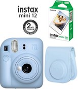 Resim Fujifilm Instax Mini 12 Mavi Fotoğraf Makinesi 10'lu Film ve Çantalı Seti 98 