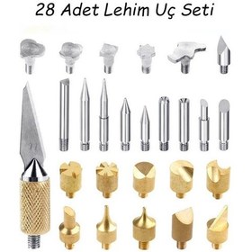 Resim 28 Parça Ahşap Kesme Oyma Yakma Kabartma Lehimleme Uç Seti 