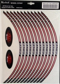 Resim Keıtı Jant Şeridi Racing Fosforlu Kırmızı 