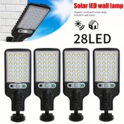 Resim Güneş Enerjili Sokak Lambası | 1500LM LED Dış Mekan Duvar Lambası | Dayanıklı ABS Plastik | Hareket Sensörü ve Uzaktan Kumanda | Kolay Kurulum | Bahçe, Veranda, Otopark için İdeal | Enerji Tasarruflu Güneş Enerjili, Güneş Enerjili Dış Mekan Işıkları 