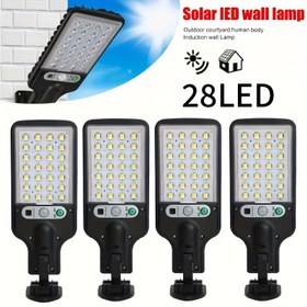 Resim Güneş Enerjili Sokak Lambası | 1500LM LED Dış Mekan Duvar Lambası | Dayanıklı ABS Plastik | Hareket Sensörü ve Uzaktan Kumanda | Kolay Kurulum | Bahçe, Veranda, Otopark için İdeal | Enerji Tasarruflu Güneş Enerjili, Güneş Enerjili Dış Mekan Işıkları 