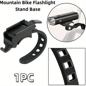Resim 1 adet Açık Hava Biniciliği Aksesuarı, Dağ Bisikleti El Feneri Tutucu Tabanı, Pil Olmadan 
