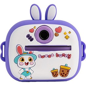 Resim 4Berry Q7 Dinazor Mor Taşınabilir Fotoğraf Yazıcı ve Kamera 