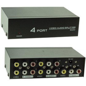 Resim electroon Av-104 4 Port Audio Video Splitter - Çoklayıcı 