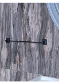 Resim Alper Banyo Jasmin Yapışkanlı Kare Uzun Havluluk Havlu Askısı 40 cm Siyah 