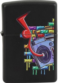 Resim Zippo Çakmak Boom Box Grafitti Design 