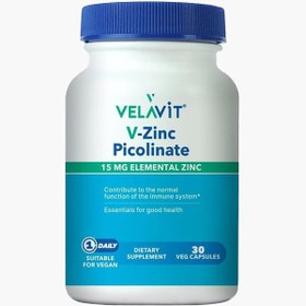 Resim Velavit V Zinc Picolinate Takviye Edici Gıda 30 Kapsül 