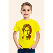 Resim Karya ButikJohn Lennon Baskılı Sarı Çocuk T-Shirt 