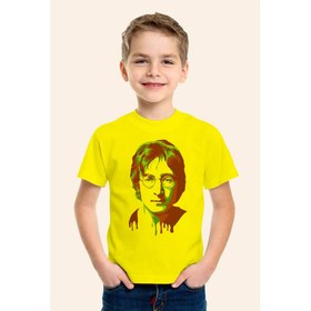 Resim Karya ButikJohn Lennon Baskılı Sarı Çocuk T-Shirt 