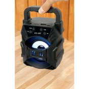 Resim Techno Stock Işıklı Bluetooth Hoparlör Müzik Ve Renkli Işık Taşınabiilir 