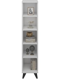 Resim Simple Kitaplık 4 Raflı 30x30x144 Beyaz Beyaz 