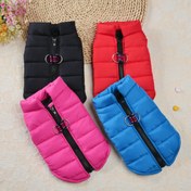 Resim Küçüklüğü Kış Yeleği Jaketi Zipper ve D-Halı ile - Polyester Örgü Kumaş Sıcak Yavru Kıyafeti Fransız Bulldog, Chihuahua ve Küçük Irklar için 