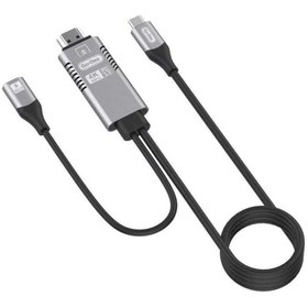 Resim Go-Des Go Des Gd-8770 Type-c To Hdmı 4k Kablo Pd 3.0 Görüntü Aktarım Kablosu 
