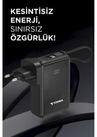 Resim Torima TRM-1017 10000 mAh Hızlı Şarj Dijital Göstergeli Powerbank Siyah 
