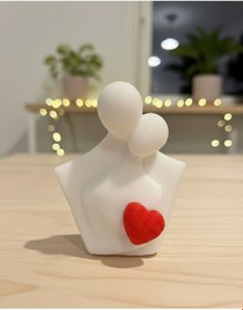 Resim Sonsuz Kucaklaşma - Modern Tasarım 3d Baskı Sevgi Heykeli 20 Cm 