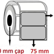 Resim Özsaraç Etiket 75 x 50 Silver Mat Etiket 750'Li 