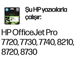 Resim HP 953XL L0S70AE Mürekkep Kartuş 2.000 Sayfa - Siyah 