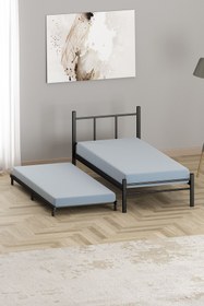 Resim Mobpazar Yavru Karyola, Metal 80x180 Cm, Karyola Altına,kanepe Arkasına Sığabilen Yavru Karyola 