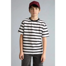 Resim DeFacto New Regular Fit Bisiklet Yaka Desenli Kısa Kollu Tişört Erkek Çocuk H4342A826HS 