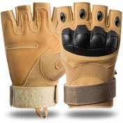 Resim KORDAK Kısa Kemikli Tactical Bej Askeri Eldiven 