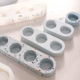 Resim 3-Tarzlı Silikon Mumluk Kalıpları - Oval & Kare Reçine Kalıpları, DIY Epoksi Reçine El Sanatları, Ev Dekoru ve Mum Yapımı için Yeniden Kullanılabilir 