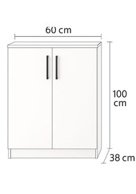 Resim Gizli Bölmeli Ayakkabılık Beyaz 