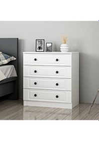 Resim Kale Şifonyer 4Ç - Beyaz Mebran 