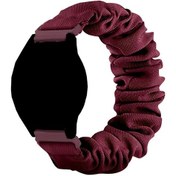 Resim Sunshine022 Kadın Kırmızı 20mm Yumuşak Saç Lastiği Samsung Uyumlu Huawei Xiaomi Akıllı Saat Kayışı 