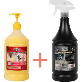 Resim Dtx Kimya Granüllü El Temizleme ve Dezenfekte Sabunu 1 kg & Lastik Parlatıcı Jel 500 ml 