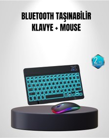 Resim Tek Türkçe Q Klavye Rgb Işıklı Ergonomik Tasarımlı Najmaddin 