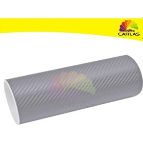 Resim Oto Karbon Kaplama Folyo Hava Kanallı Gri 152Cm X 3M 