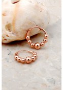 Resim Toplu Şarnel 18 Mm Rose Gümüş Halka Küpe 5241 