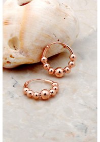 Resim Toplu Şarnel 18 Mm Rose Gümüş Halka Küpe 5241 