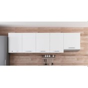 Resim Minar 260 Cm Mutfak Dolabı Beyaz 260-B8-Üst Modül Beyaz 