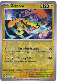 Resim Zeraora Reverse Holo 057/162 - Temporal Forces - Pokemon Kartı Mint 