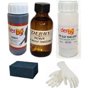 Resim Derby 100 Ml Deri-Koltuk-Mont Boyası Set Naturel-Siyah 