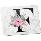 Resim Panorama Ajans F Harfi Baş Harf Pembe Çiçekli Mouse Pad 