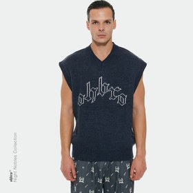 Resim Triko Mavi Oversize Süveter - L-XL 