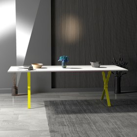 Resim Aksalan Yemek & Toplantı Masası - Sarı 