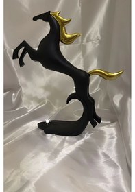 Resim Avatar Kaideli Kübik Şahlanan Uçan At Siyah 